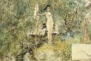 Carl Larsson Karin Cutting Carl-s Hair oil painting picture wholesale